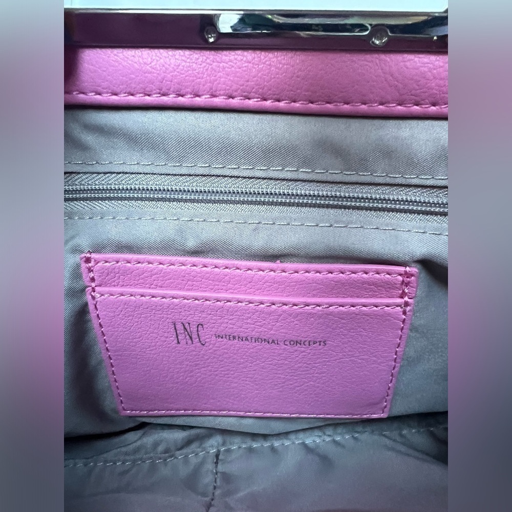 International Concepts INC Juditth Handle Clutch in Wild Rose Pink - Picture 7 of 10